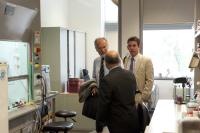 Guests are guided to tour the core lab facilities of the School